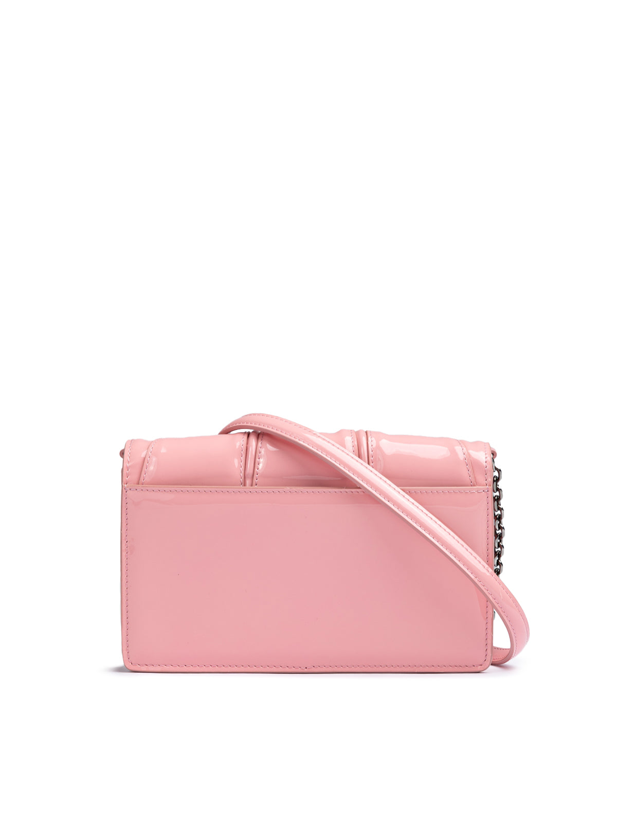 Ferrari Pink GT patent leather bag with chain