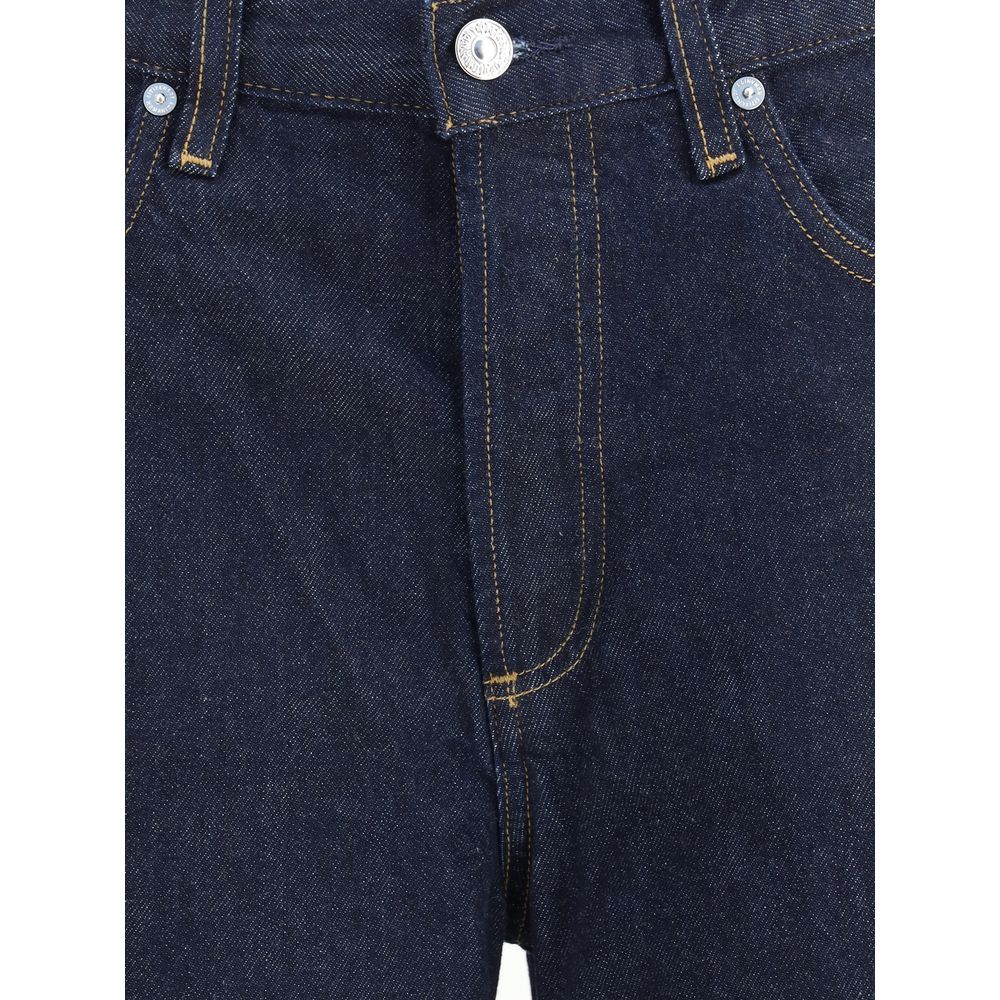 Citizens of Humanity Blue Recycled Cotton Straight-Leg Jeans