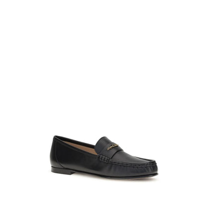 Chloé Black Calf Leather Bos Taurus Slip-On Loafers