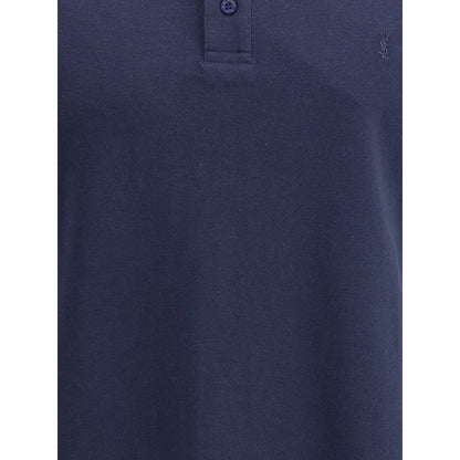 Saint Laurent Blue Cotton Polo Shirt