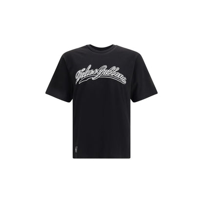 Dolce & Gabbana Black Cotton T-Shirt