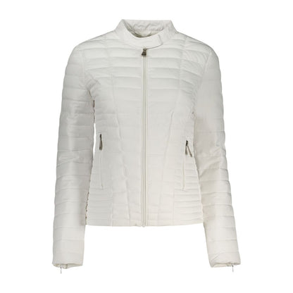 Guess Jeans White Polyethylene Full-Length Jacket