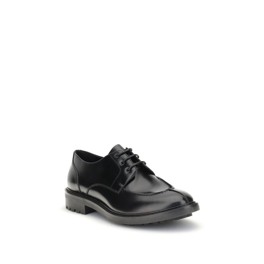 Saint Laurent Black Calf Leather Bos Taurus Oxfords And Derbies