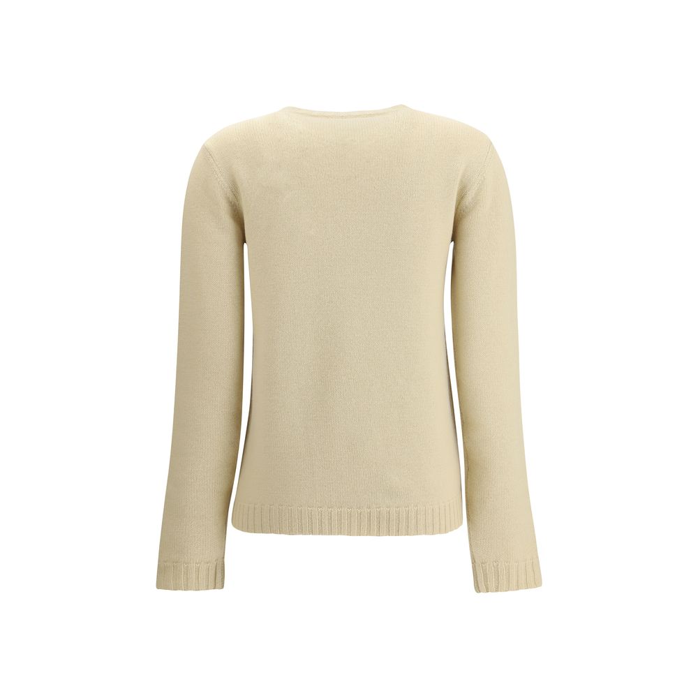 Valentino Cream Fleece Wool Sweatshirt