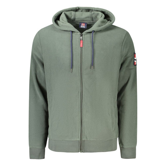 Norway 1963 Grünes Polyester Herren-Sweatshirt mit Kapuze