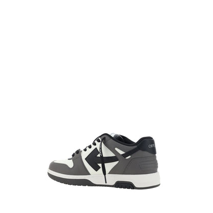 Off-White Graue Kalbshaut Bos Taurus Sneakers mit niedrigem Schaft