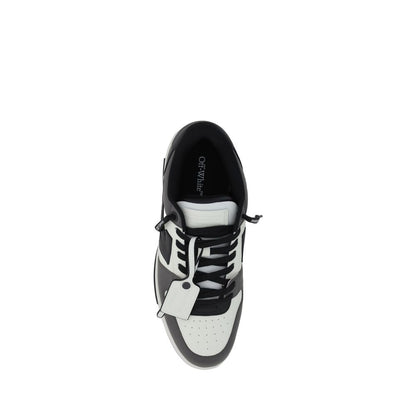 Off-White Graue Kalbshaut Bos Taurus Sneakers mit niedrigem Schaft