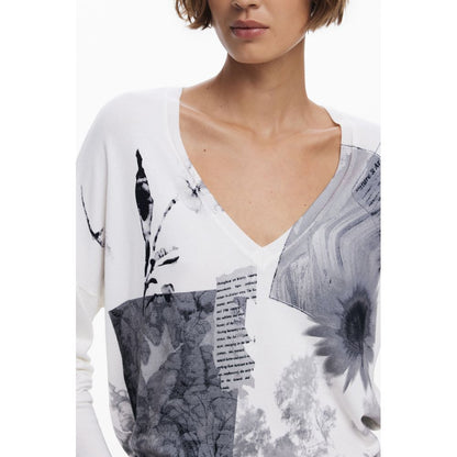 Desigual Weißer Viskose Pullover für Frauen