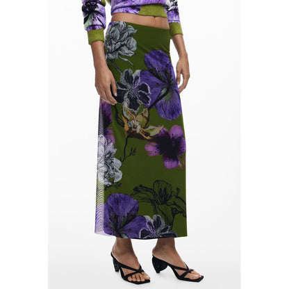 Desigual Grüner Polyester Damenrock