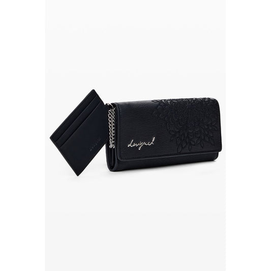 Desigual Schwarzes Polyethylen Portemonnaie für Frauen