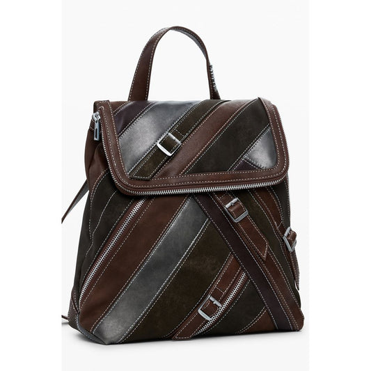 Desigual Brauner Polyethylen-Rucksack für Frauen