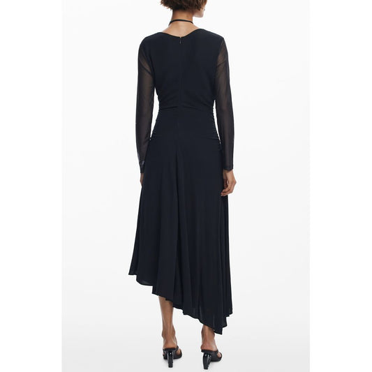 Desigual Schwarzes Polyester-Damenkleid