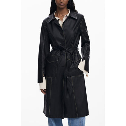 Desigual Schwarzer Polyethylen-Mantel für Frauen