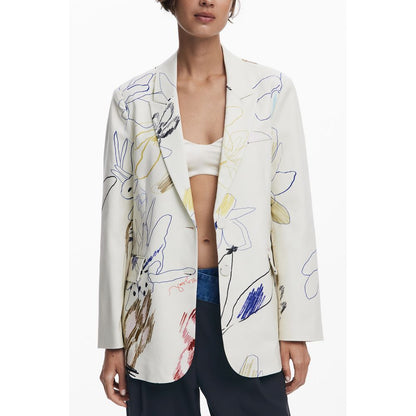 Desigual Weiße Polyester Damen Jacke