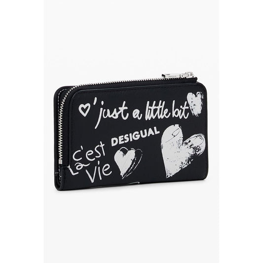 Desigual Schwarzes Polyethylen Portemonnaie für Frauen