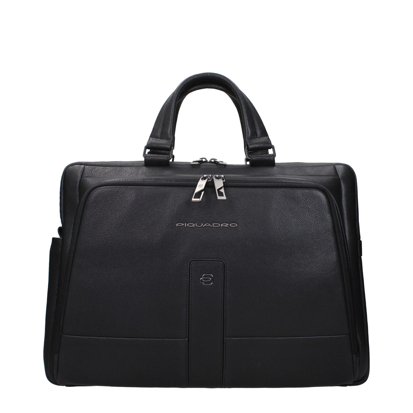 Piquadro Black Leather Business And Laptop Bag