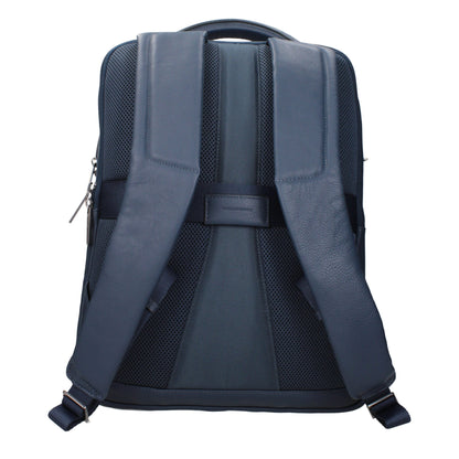 Piquadro Blue Leather Backpack
