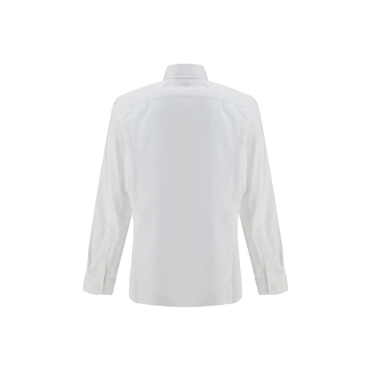 Brunello Cucinelli White Cotton Dress Shirt