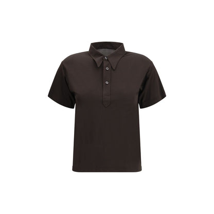 Margiela Brown Viscose Polo Shirt