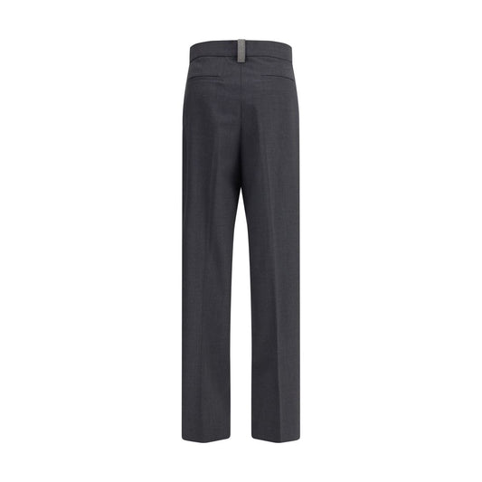 Fabiana Filippi Gray Fleece Wool Casual Pants
