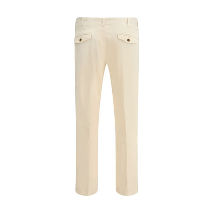Germano Cream Cotton Casual Pants