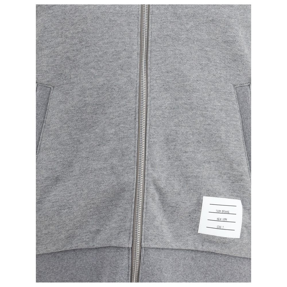 Thom Browne Gray Cotton Sweatshirt