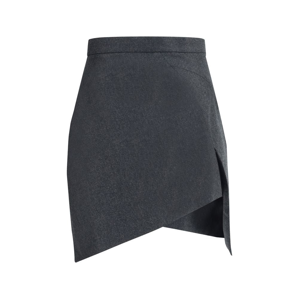 Vivienne Westwood Gray Wool Mini Skirt