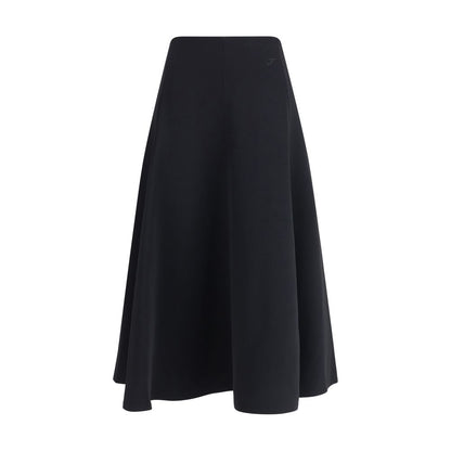 Jacquemus Black Cotton Midi Skirt