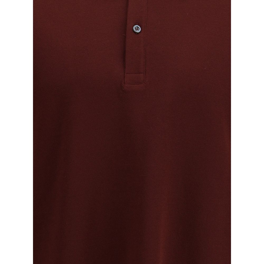 Alexander McQueen Bordeaux Cotton Polo Shirt