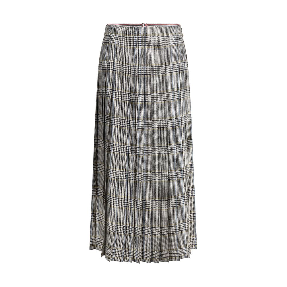 Thom Browne Multicolor Silk Midi Skirt
