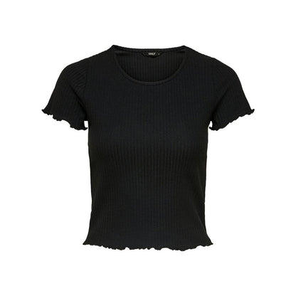 Only Black Polyester T-Shirt