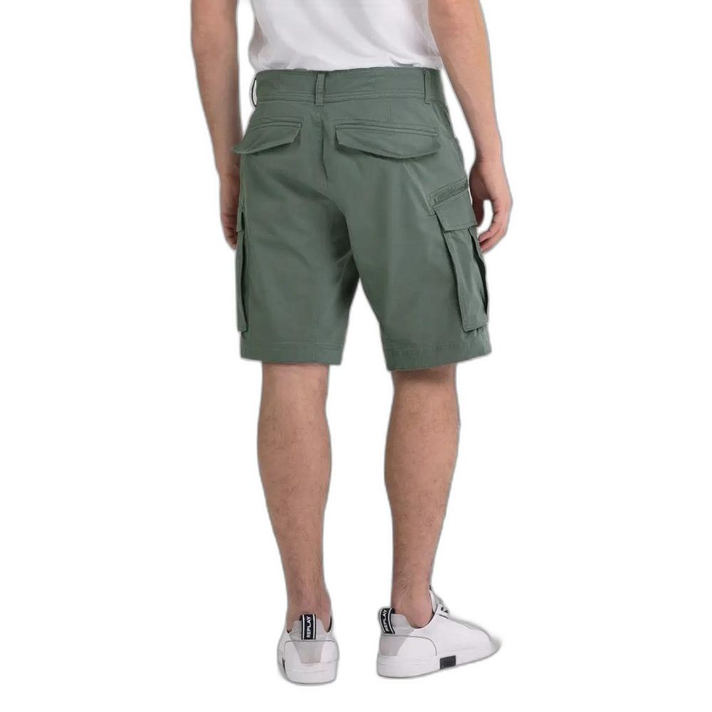 Replay Bicolor Cotton Bermuda Shorts