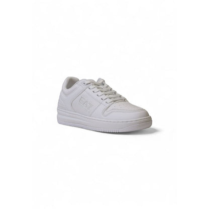 EA7 Emporio Armani White Polyester Athletic Sneakers