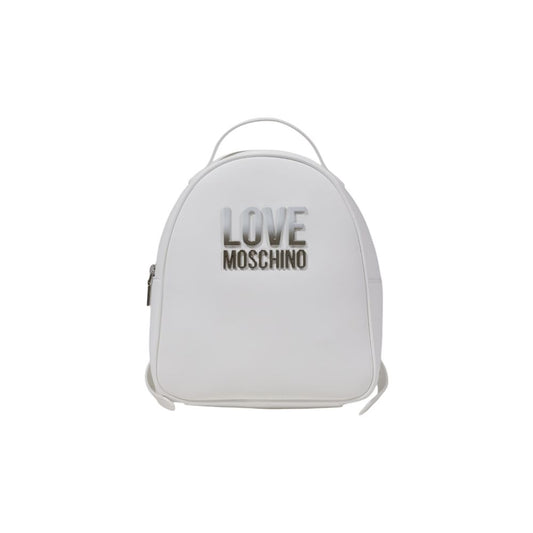 Love Moschino Weißer Polyethylen-Rucksack