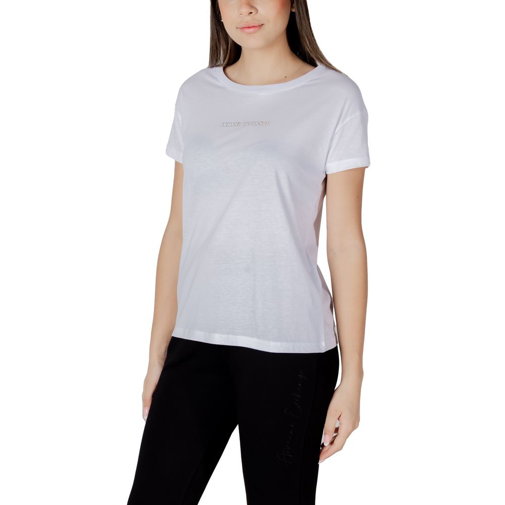 Armani Exchange White Cotton T-Shirt