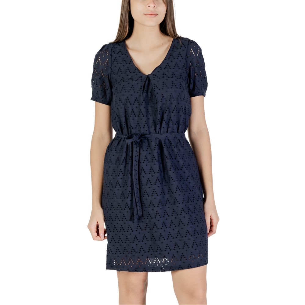 Vila Clothes Blue Recycled Polyester Short Dress