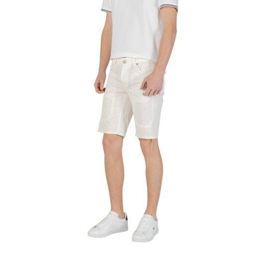 Jeckerson White Cotton Bermuda Shorts