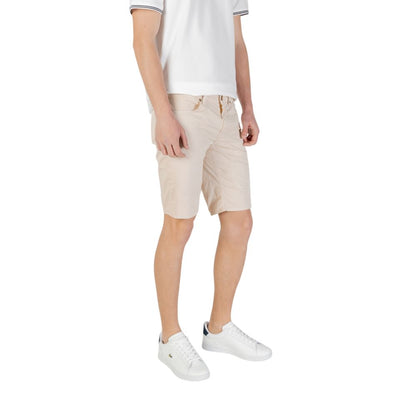 Jeckerson Beige Cotton Bermuda Shorts