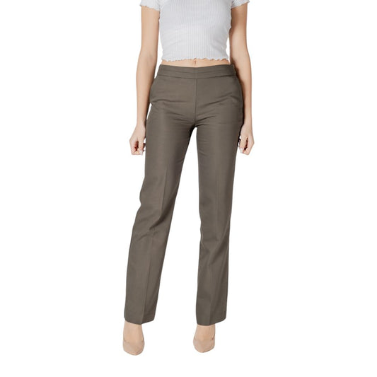 Morgan De Toi Green Cotton Casual Pants