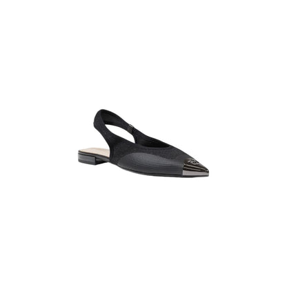 PINKO Black Leather Flat Sandals