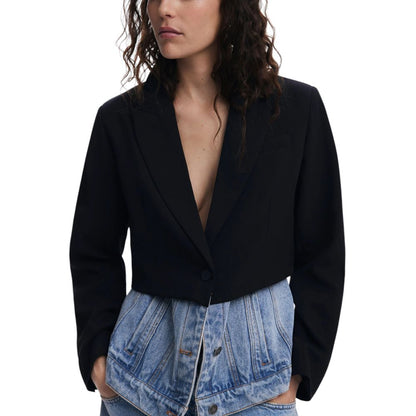Desigual Schwarzer Baumwollblazer