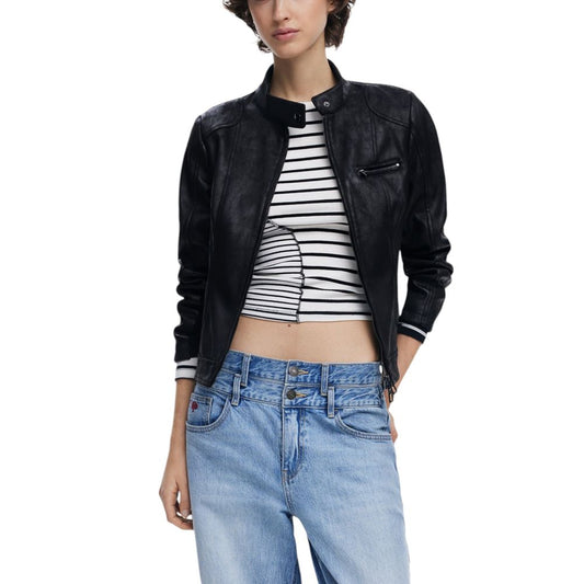 Desigual Schwarze Polyesterjacken &amp