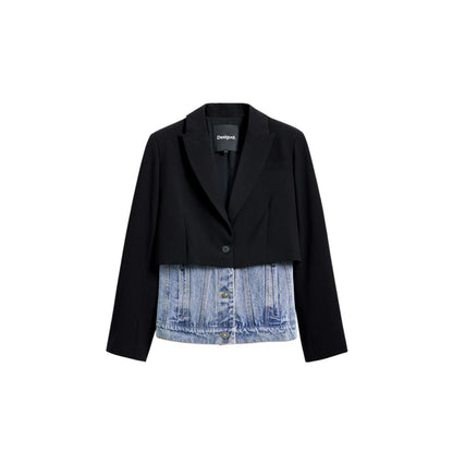 Desigual Schwarzer Baumwollblazer