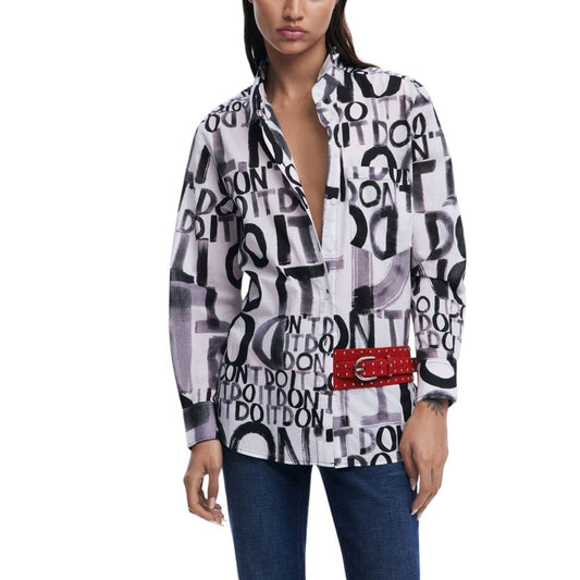 Desigual Schwarze Baumwollbluse