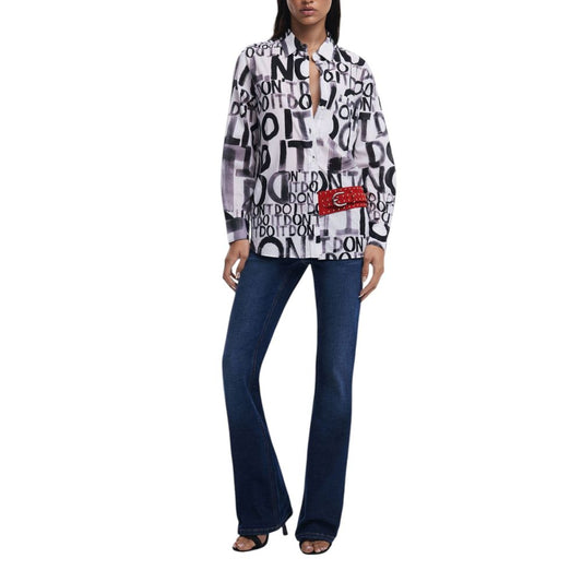 Desigual Schwarze Baumwollbluse