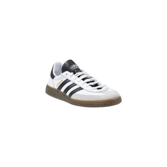 Adidas Schwarzer und weißer Leder-Sneaker