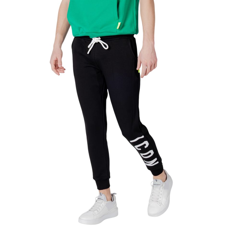Icon Black Cotton Joggers (Workout Pants)