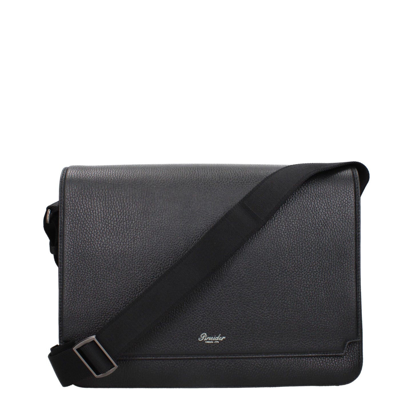 Pineider Black Leather Crossbody Bag