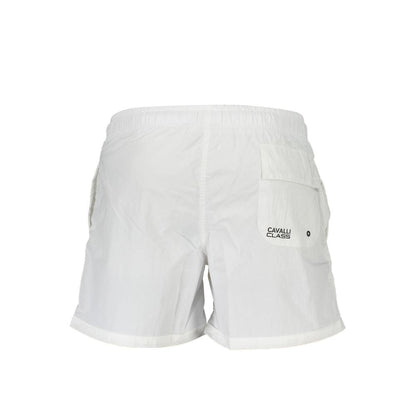 Cavalli Class White Polyamide Men's Swim Boxer