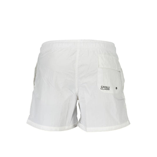 Cavalli Class White Polyamide Men's Swim Boxer